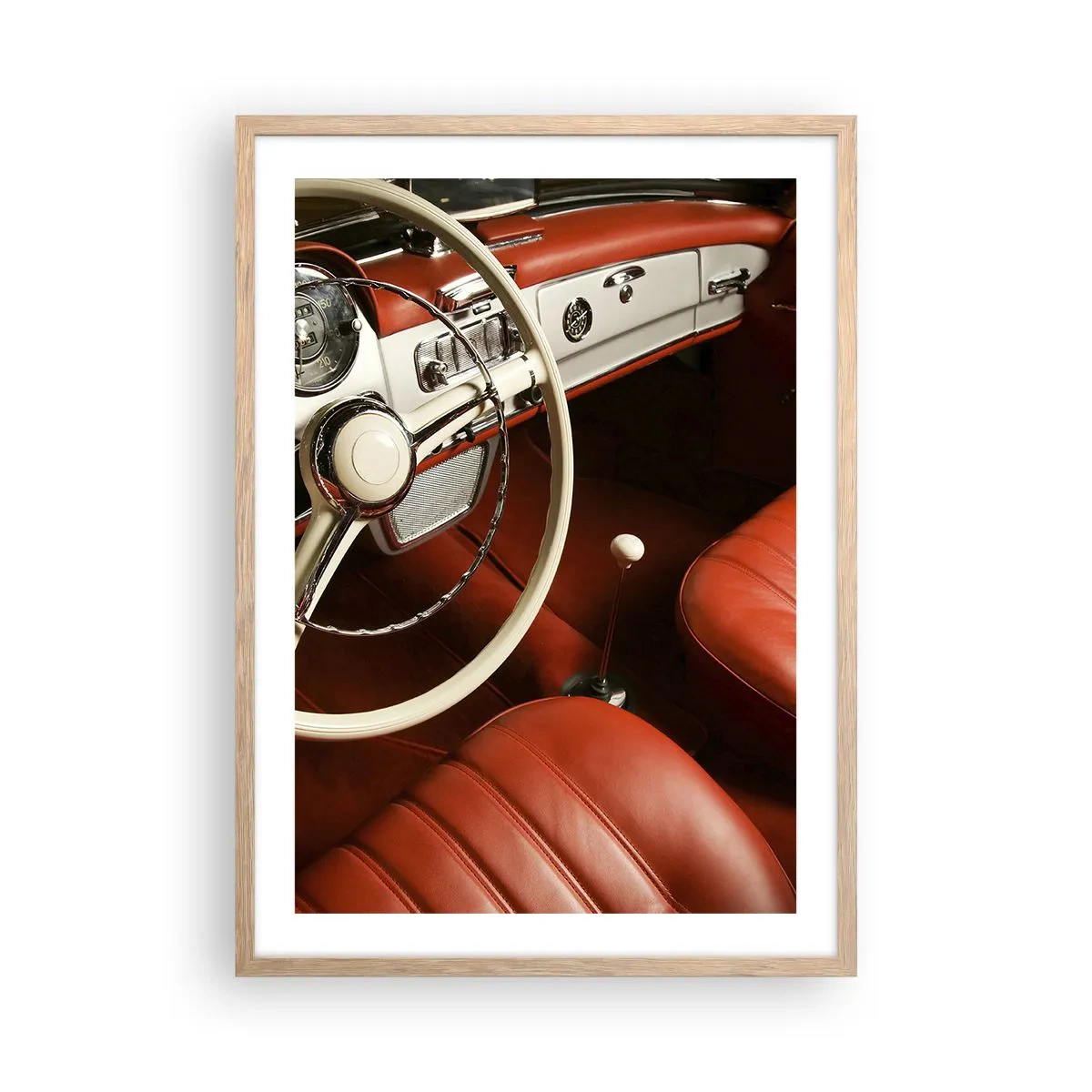 Affisch i ram av ljusek - Lyx i vintage stil - 50x70 cm