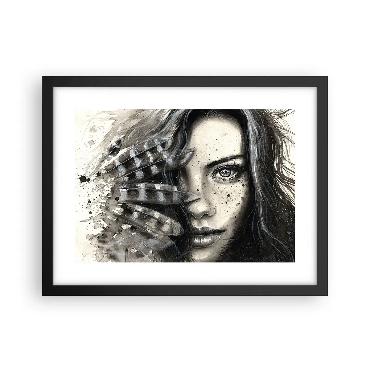 Affisch i svart ram - Vild skönhet - 40x30 cm