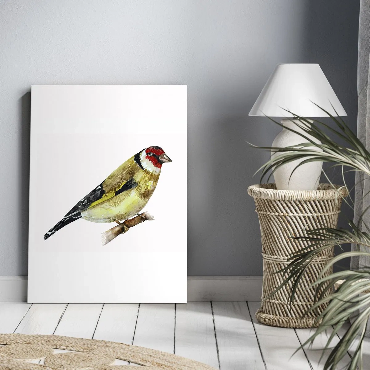 Canvastavla - Bild på duk - Fågelporträtt - 50x70 cm