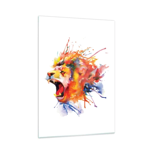Glastavla - Bild på glas - Explodera med ilska - 50x70 cm