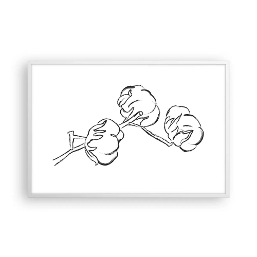 Affisch i vit ram - Bomullsdun - 91x61 cm