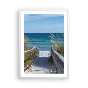 Affisch i vit ram - I solen, i vinden - 50x70 cm