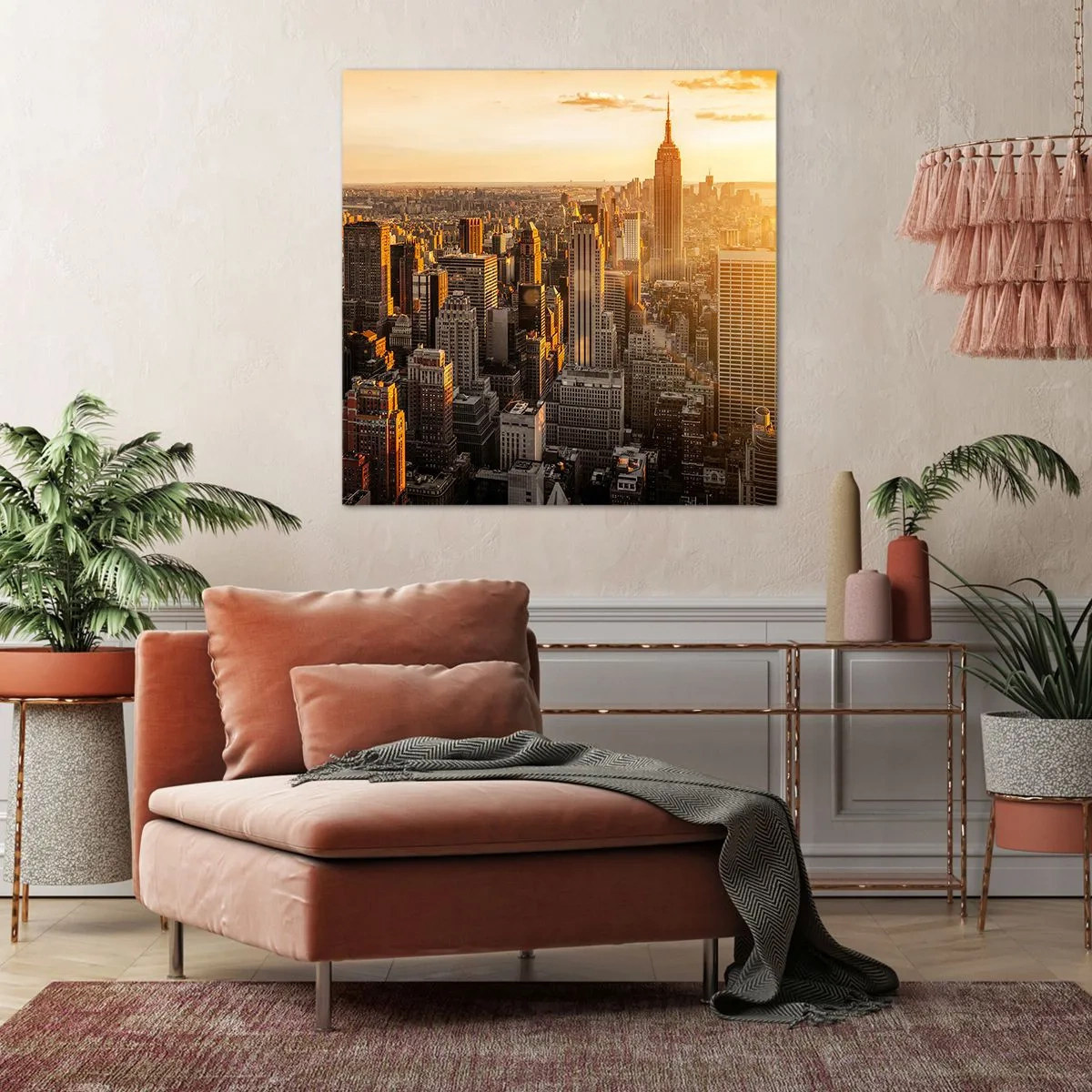Canvastavla - Bild på duk - Växa i solskenet - 30x30 cm