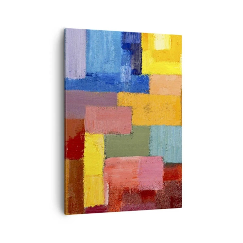 Canvastavla - Bild på duk - Alla olika, alla färgglada - 50x70 cm