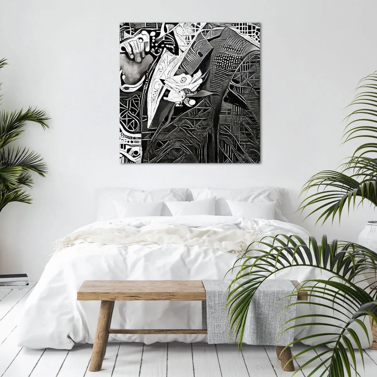 Canvastavla - Bild på duk - Gråmänniska? - 50x50 cm