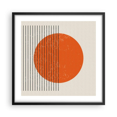 Affisch i svart ram - Alltid solen - 50x50 cm