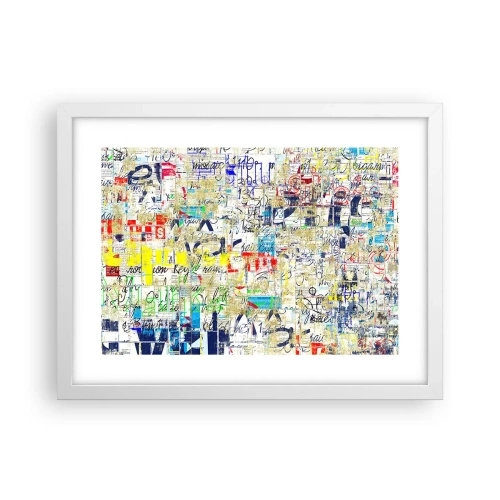 Affisch i vit ram - Helt enkelt gläder ögonen - 40x30 cm