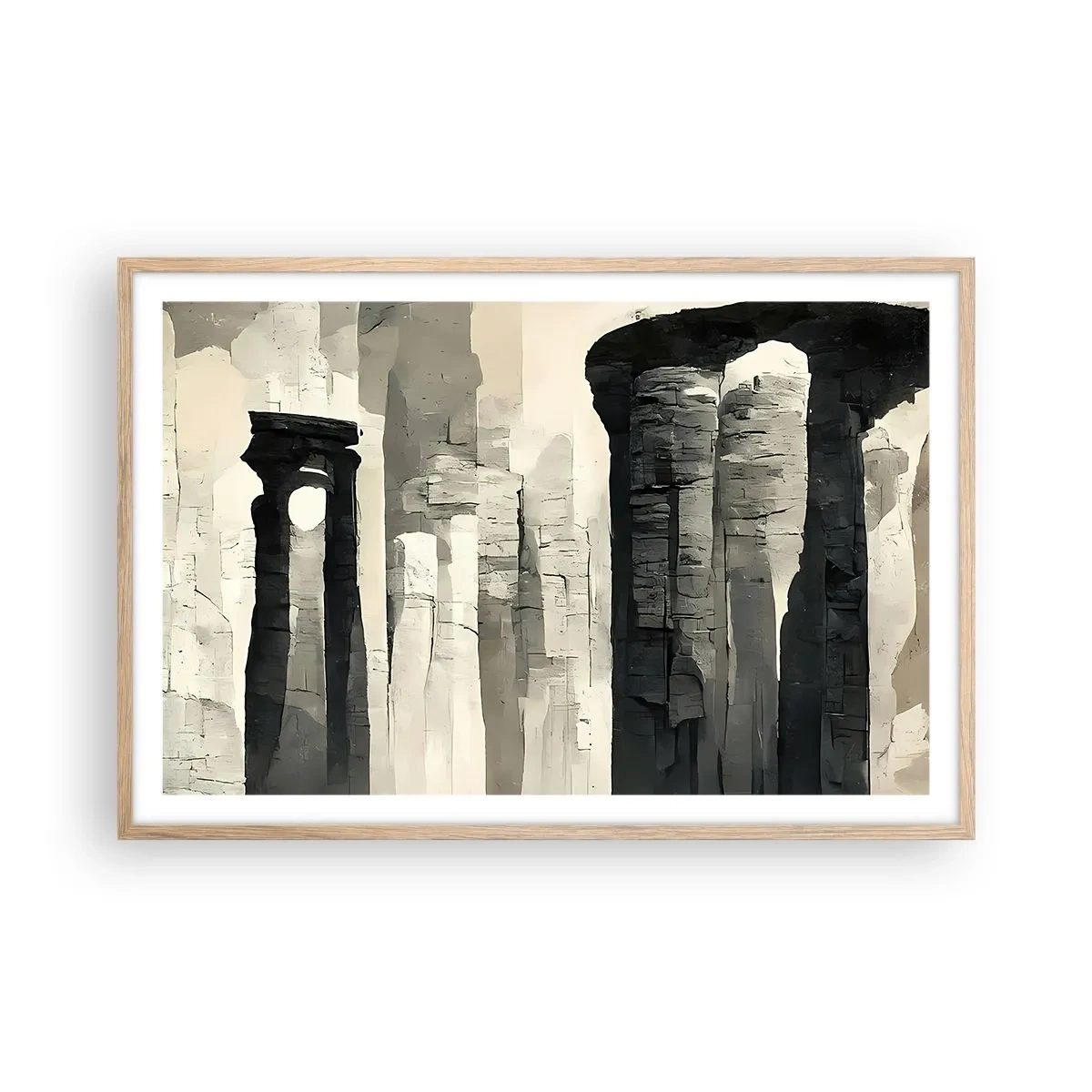 Affisch i ram av ljusek - Antikens majestät - 91x61 cm