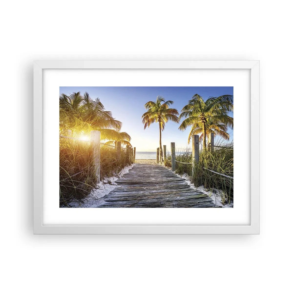 Affisch i vit ram - Raka vägen till paradiset - 40x30 cm