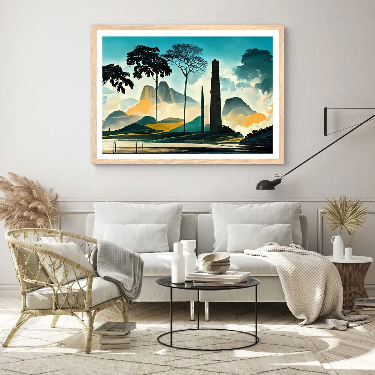 Affisch i ram av ljusek - Fortfarande högre och högre - 91x61 cm