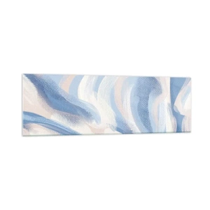 Glastavla - Bild på glas - Blå krusningar - 160x50 cm