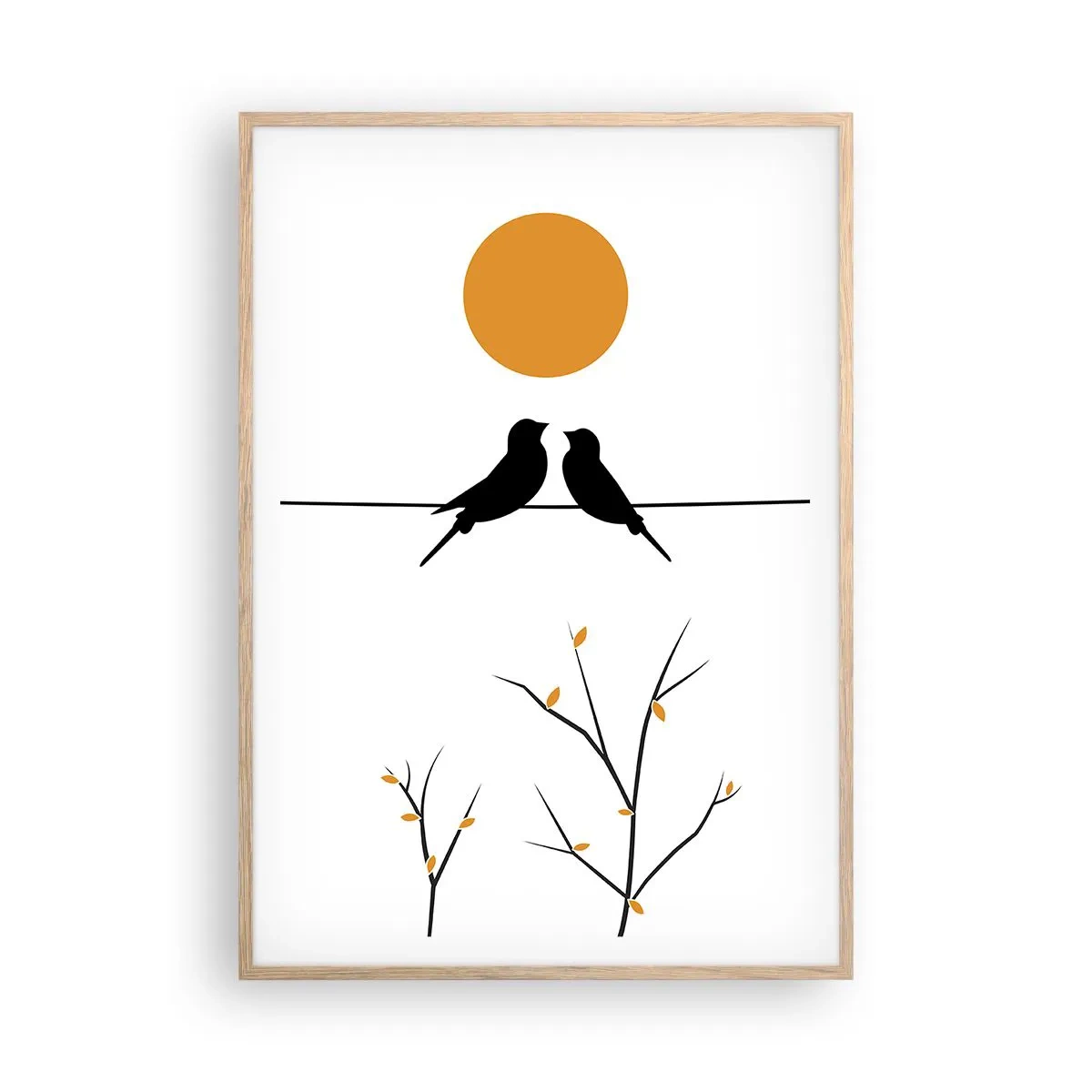 Affisch i ram av ljusek - Näktergalens kväll - 70x100 cm