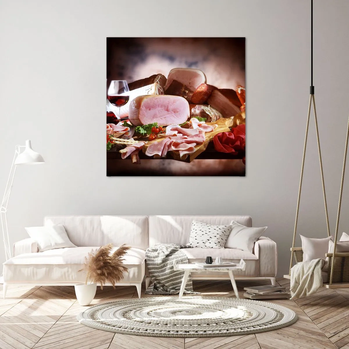 Canvastavla - Bild på duk - Kulinarisk dröm med karaff - 40x40 cm