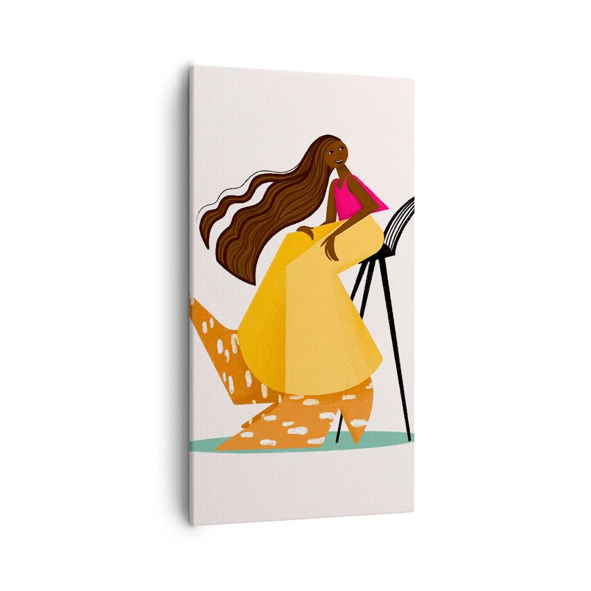 Canvastavla - Bild på duk - Modet är också kul - 55x100 cm