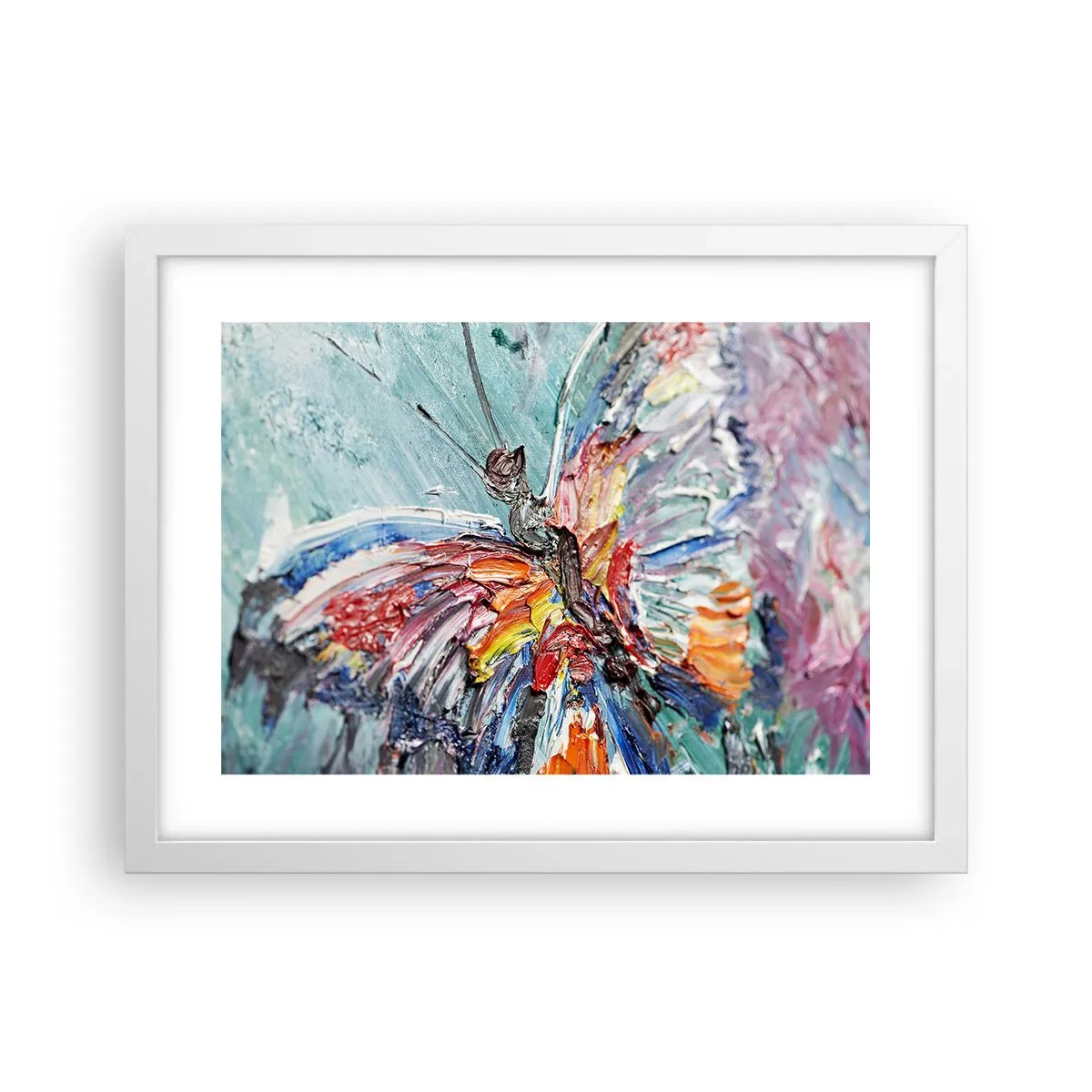 Affisch i vit ram - Målad av naturen - 40x30 cm