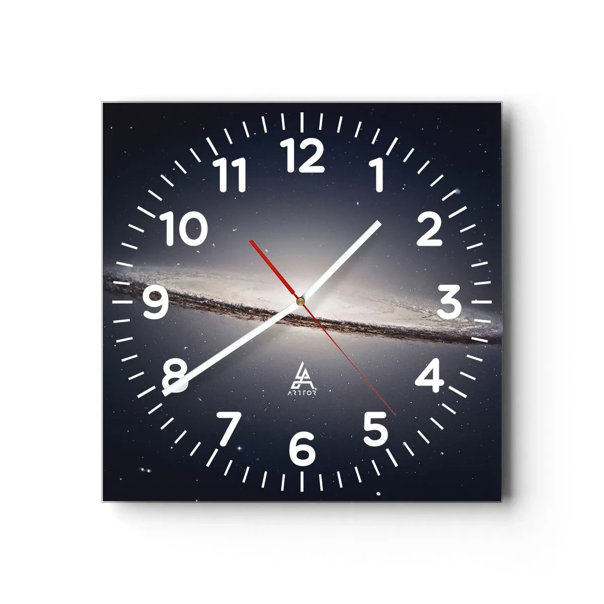 Väggklocka - Klocka på glas - En gång i en galax långt, långt borta.... - 30x30 cm