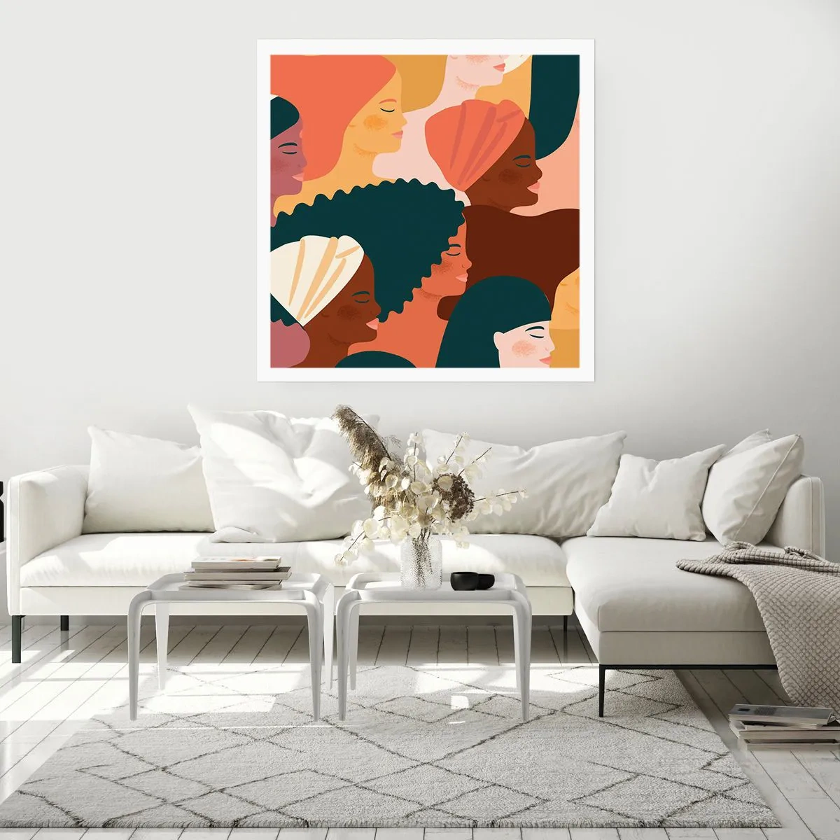 Affisch - Endast kvinnlighet - 60x60 cm