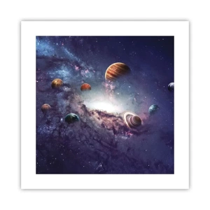 Affisch - Sol- och danssystem - 40x40 cm