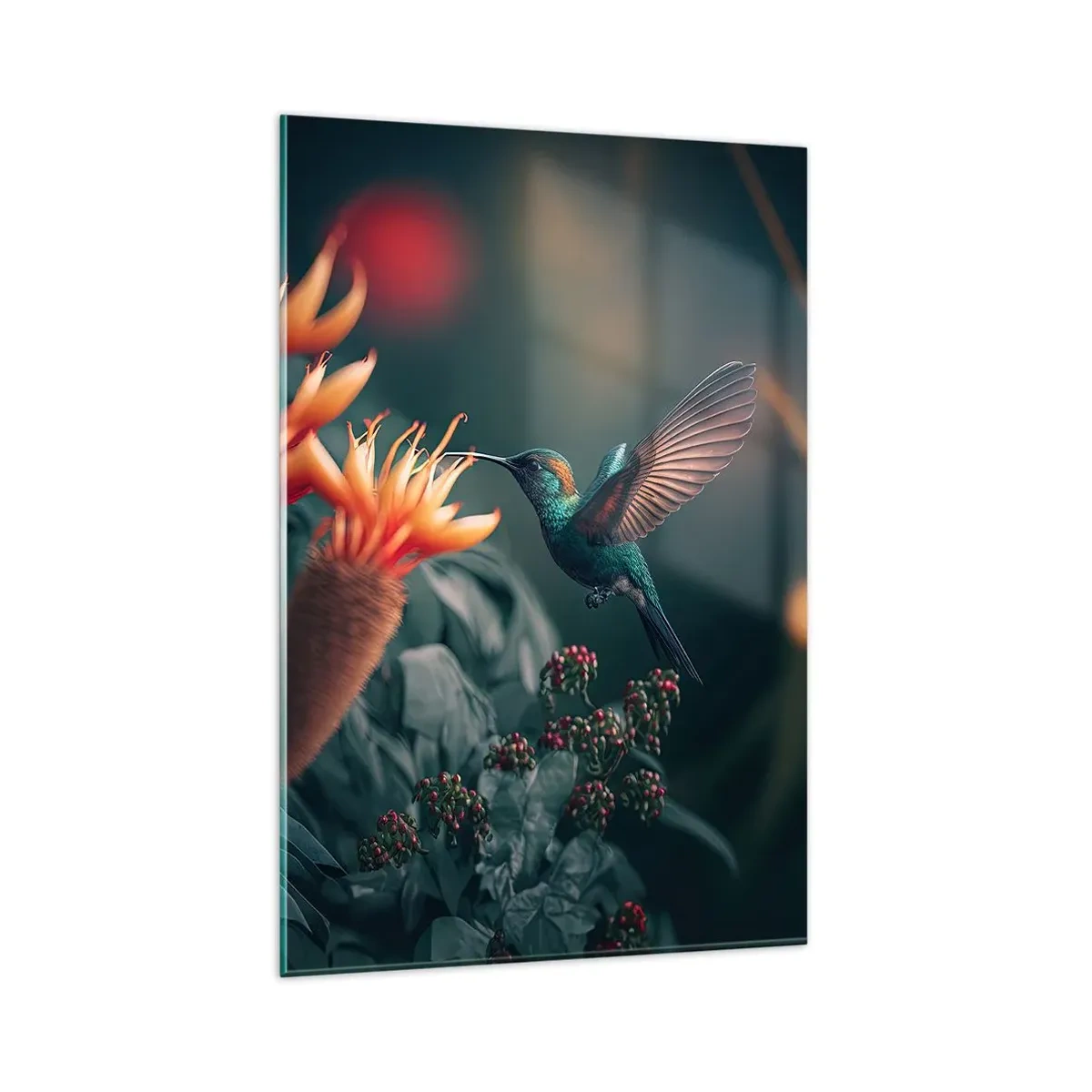 Glastavla - Bild på glas - Ett verkligt färgglatt liv - 80x120 cm