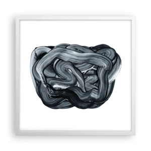 Affisch i vit ram - Det är inte så enkelt - 50x50 cm