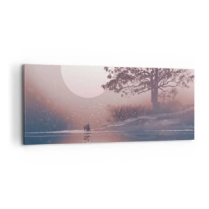 Canvastavla - Bild på duk - Nattens under - 120x50 cm
