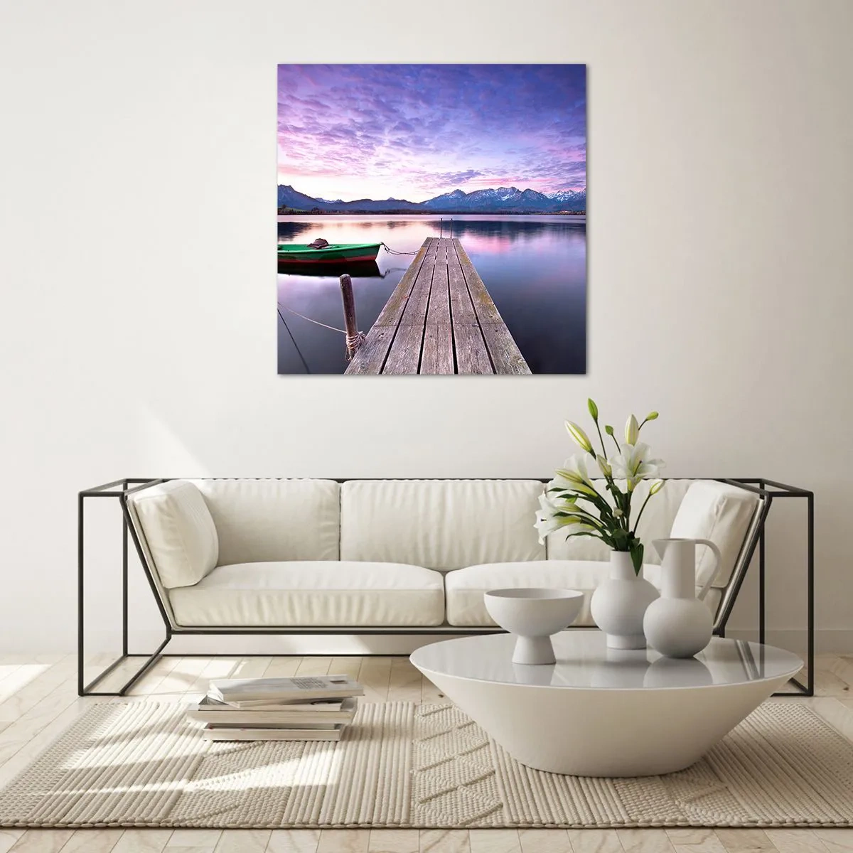 Glastavla - Bild på glas - Vänlig tystnad - 70x70 cm