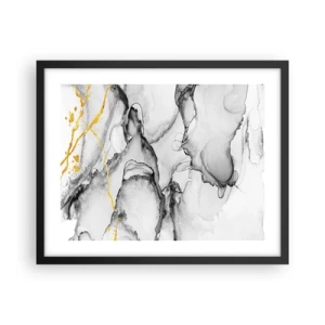 Affisch i svart ram - Komposition med guldmotiv - 50x40 cm