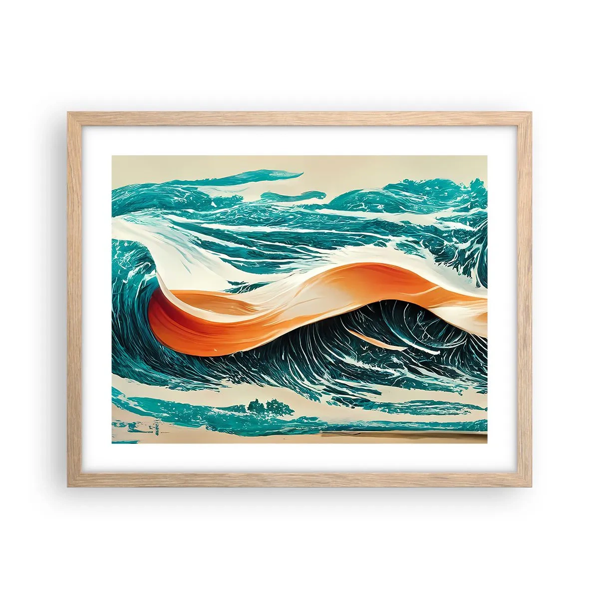 Affisch i ram av ljusek - Surfarens dröm - 50x40 cm