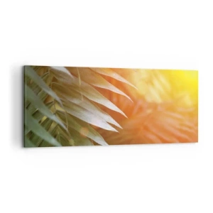 Canvastavla - Bild på duk - En morgon i djungeln - 100x40 cm