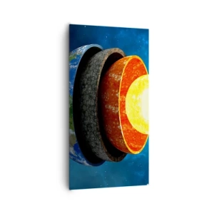 Canvastavla - Bild på duk - Resa till jordens inre - 65x120 cm