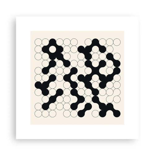 Affisch - Kinesiskt spel - variation - 30x30 cm