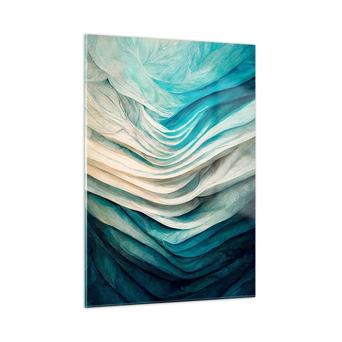 Glastavla - Bild på glas - Blå omättlighet - 50x70 cm