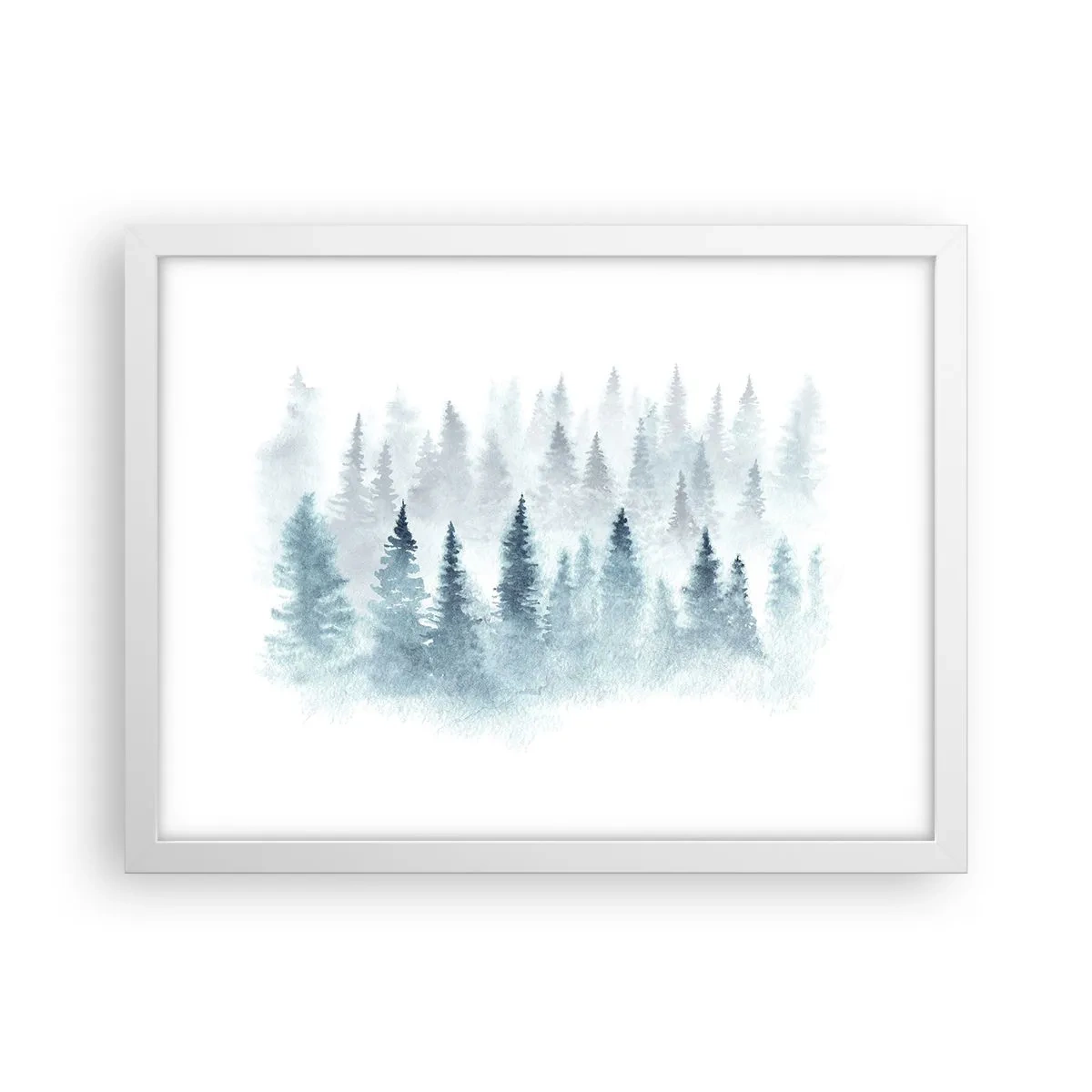 Affisch i vit ram - Insvepta i dimma - 40x30 cm