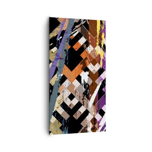 Canvastavla - Bild på duk - Kvadraten - 65x120 cm