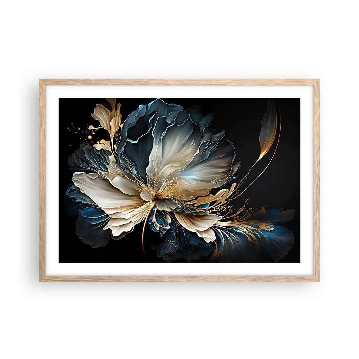 Affisch i ram av ljusek - Sagolik ormbunksblomma - 70x50 cm