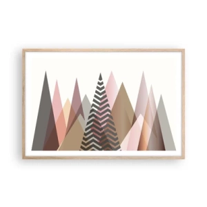 Affisch i ram av ljusek - Utsikt över pyramider - 91x61 cm