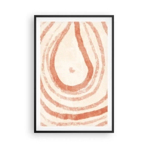Affisch i svart ram - Korallringar - komposition - 61x91 cm