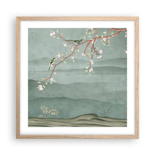 Affisch i ram av ljusek - Vår, ah, det är du - 50x50 cm