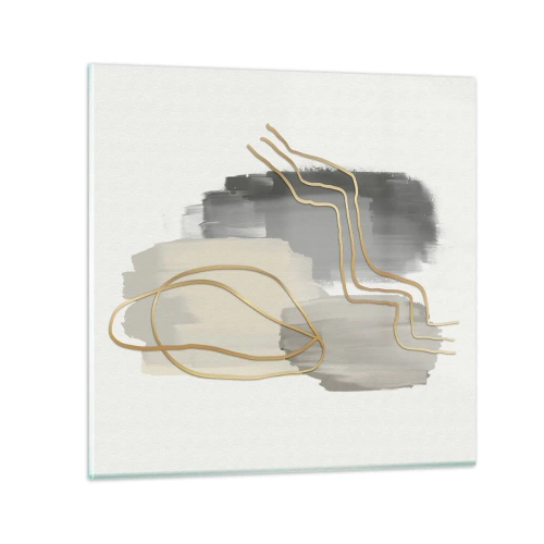 Glastavla - Bild på glas - Varaktighet och rörelse - 30x30 cm