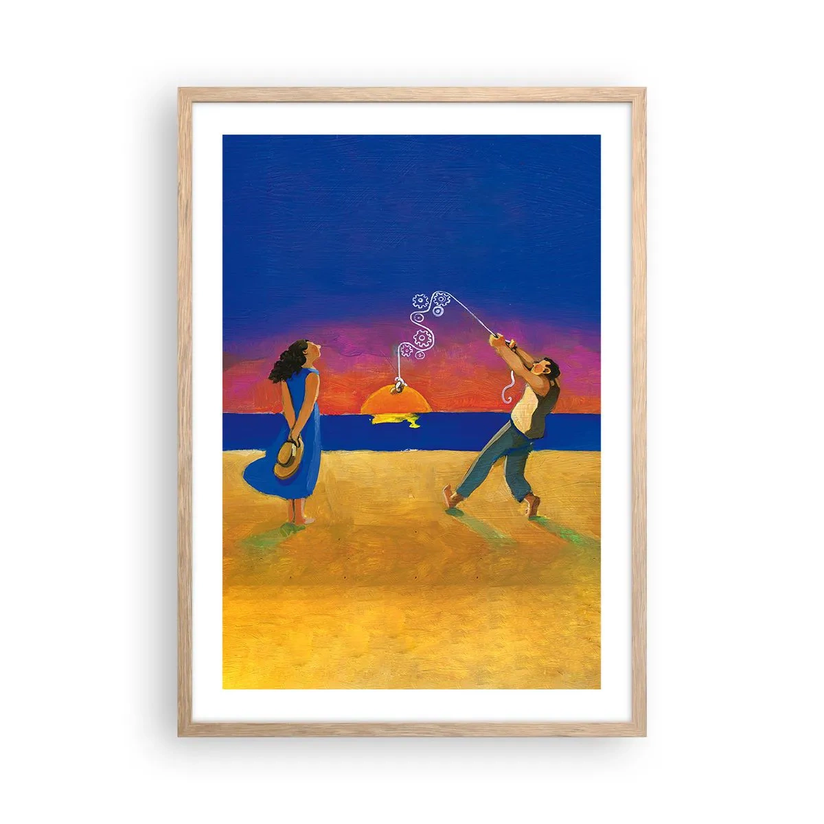 Affisch i ram av ljusek - Mer än en stjärna från himlen - 50x70 cm