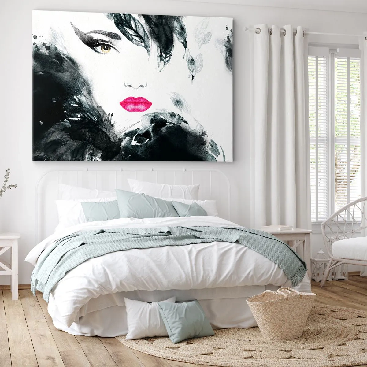 Canvastavla - Bild på duk - Observera! Femme fatale - 70x50 cm