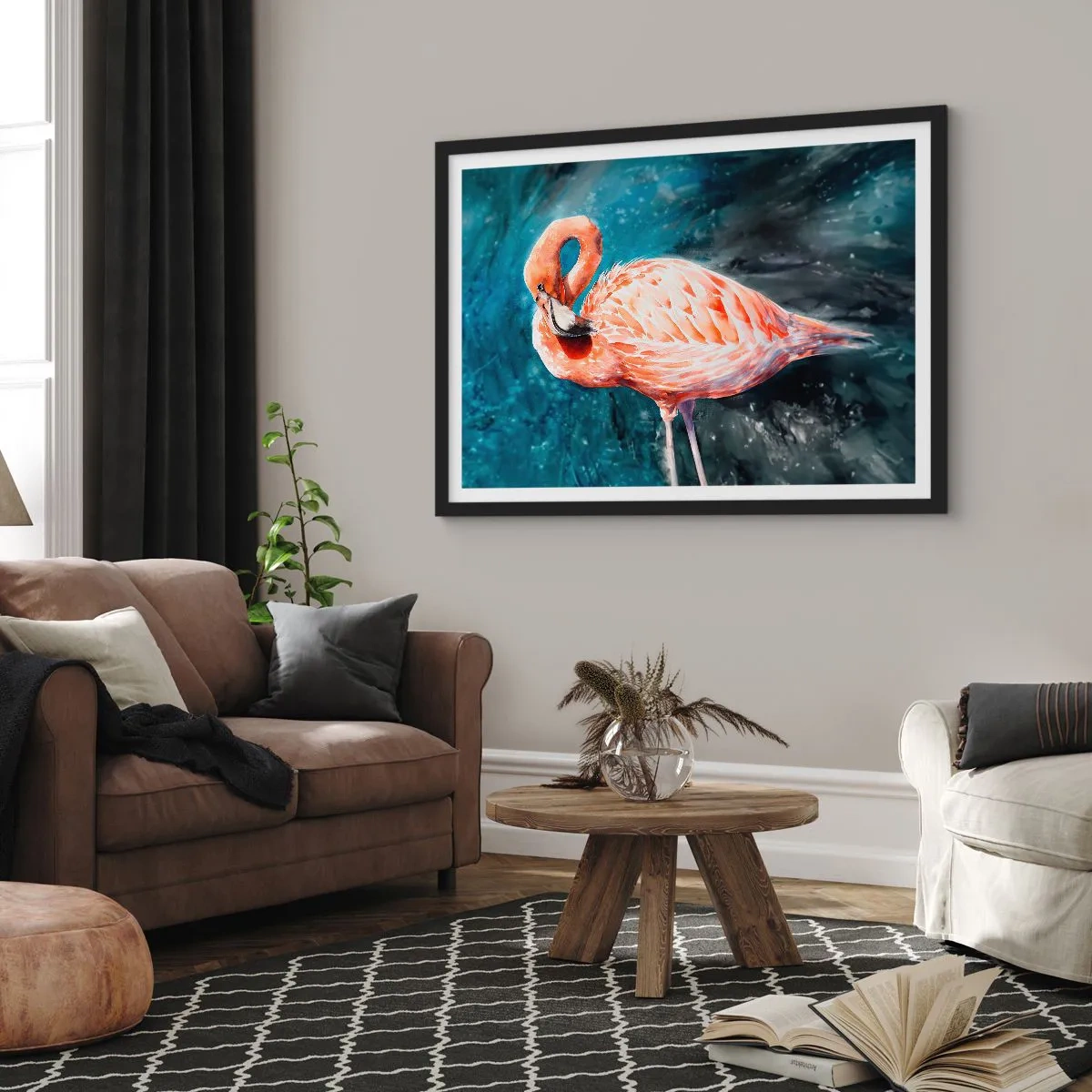 Affisch i svart ram - Dekorativt till sin natur - 70x50 cm