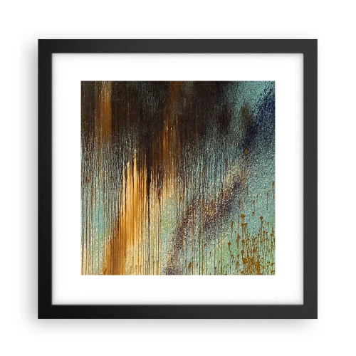 Affisch i svart ram - En oavsiktlig färgglad komposition - 30x30 cm