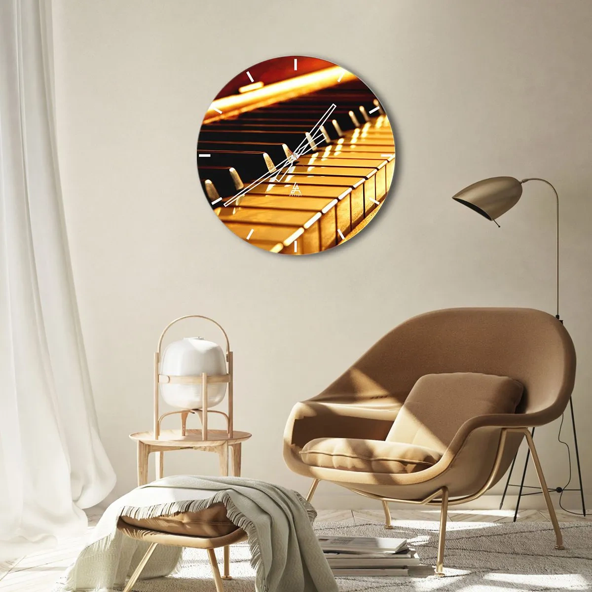 Väggklocka - Klocka på glas - Obegränsade möjligheter - 40x40 cm