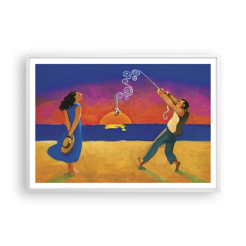 Affisch i vit ram - Mer än en stjärna från himlen - 100x70 cm