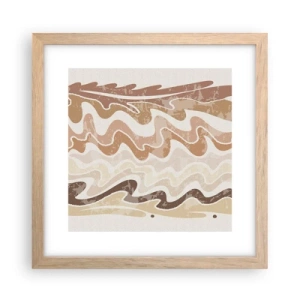 Affisch i ram av ljusek - Bra energi - bra känslor - 30x30 cm