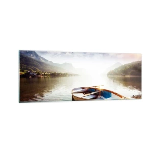 Glastavla - Bild på glas - Vid ett stort och rent vatten - 140x50 cm