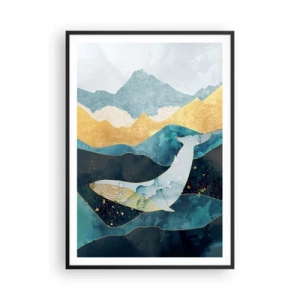 Affisch i svart ram - Norra halvklotets kalla skönhet - 70x100 cm