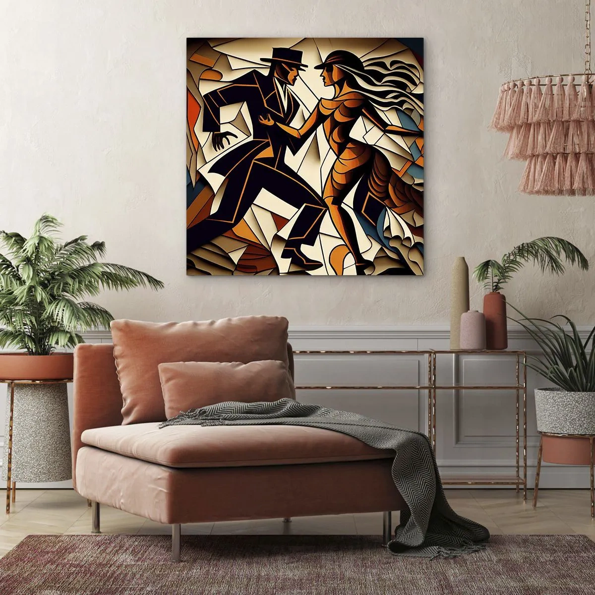 Canvastavla - Bild på duk - Passionsdans - 30x30 cm