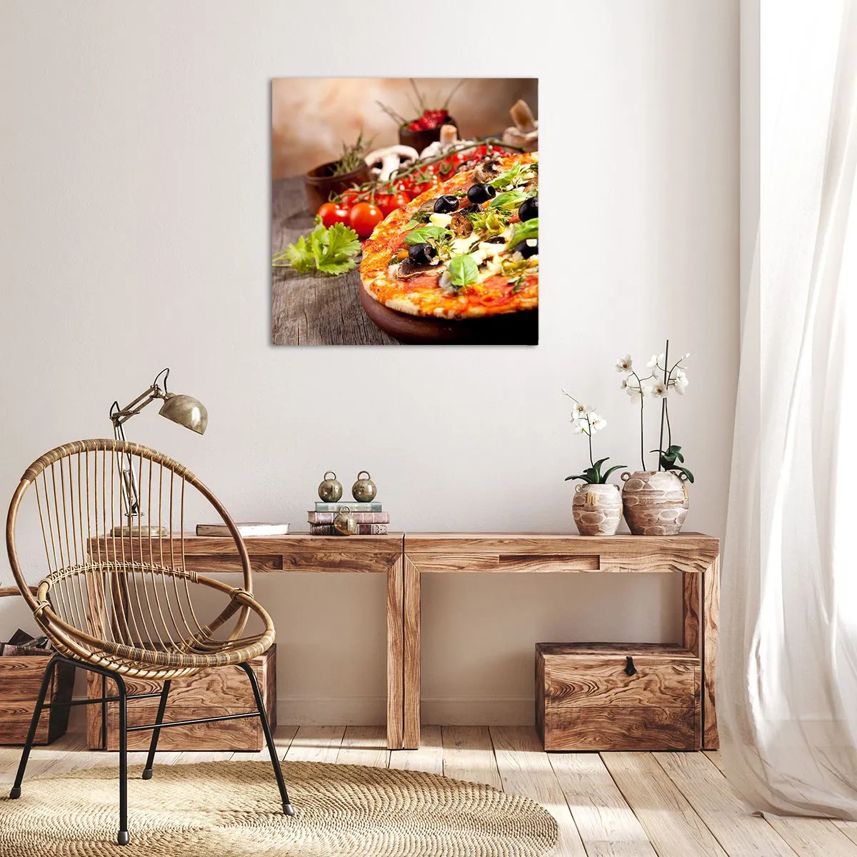 Canvastavla - Bild på duk - Ingredienser ur jorden - 30x30 cm